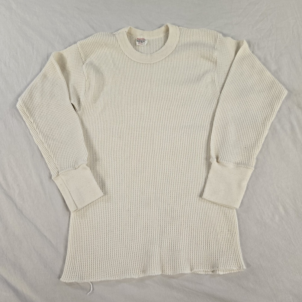 Vintage Handtex Thermal Shirt Size Small Made In USA Long Sleeve